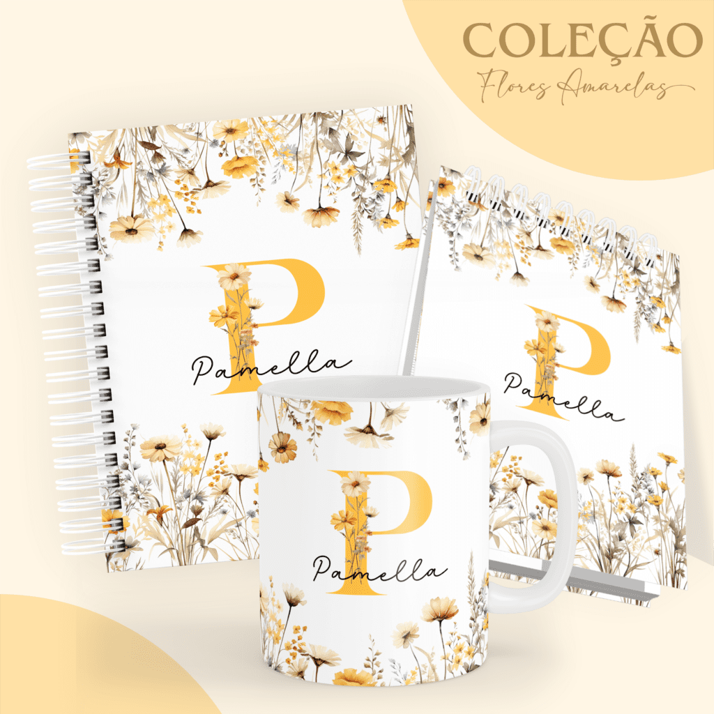 COMBO Alfabeto Flores Amarelas 2024 - 5 Modelos (Pamella) - Imagem 6