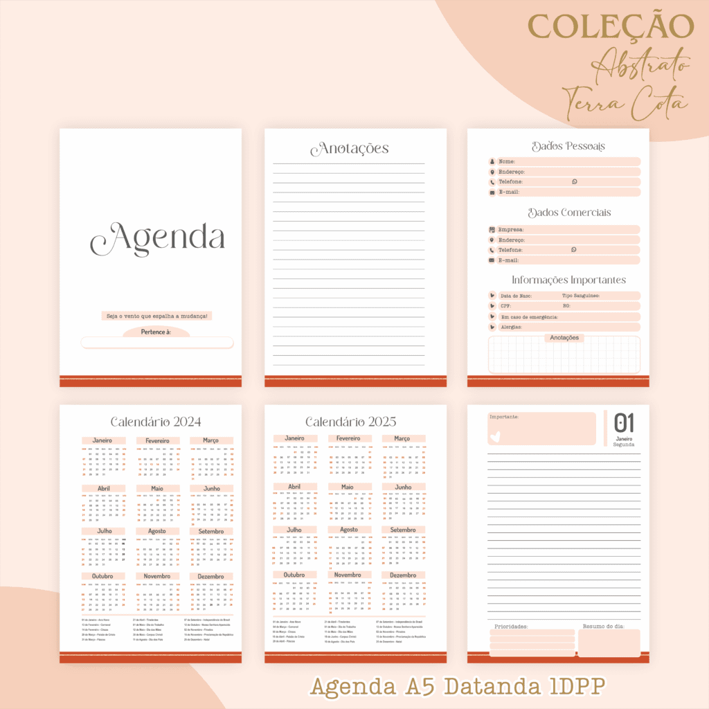 COMBO Abstrato Terra Cota 2024 - 5 Modelos (Pamella) - Imagem 7