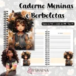 Caderno Meninas e Borboletas A5 (Bia Shaina)