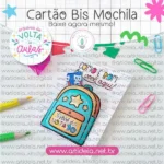 Cartão Bis Mochila Volta às Aulas - Adição (Art Ideia)