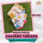Chaveiro Tabuada - Volta às Aulas (Dicas de Papeleira)