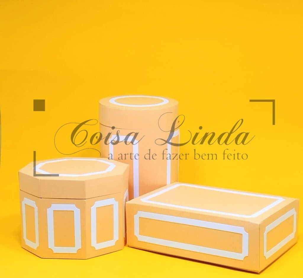 Kit 2 Caixa Provençal - Falsa Cartonagem Kit 2 Caixa Provençal – Falsa Cartonagem (Coisa Linda) - Imagem 1