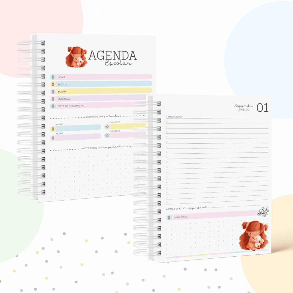 Kit Menina e Coelho - Volta às Aulas 2024 (Papel Amado) - Imagem 4