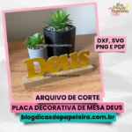 Placa decorativa Deus - CAMADAS (Dicas de Papeleira)