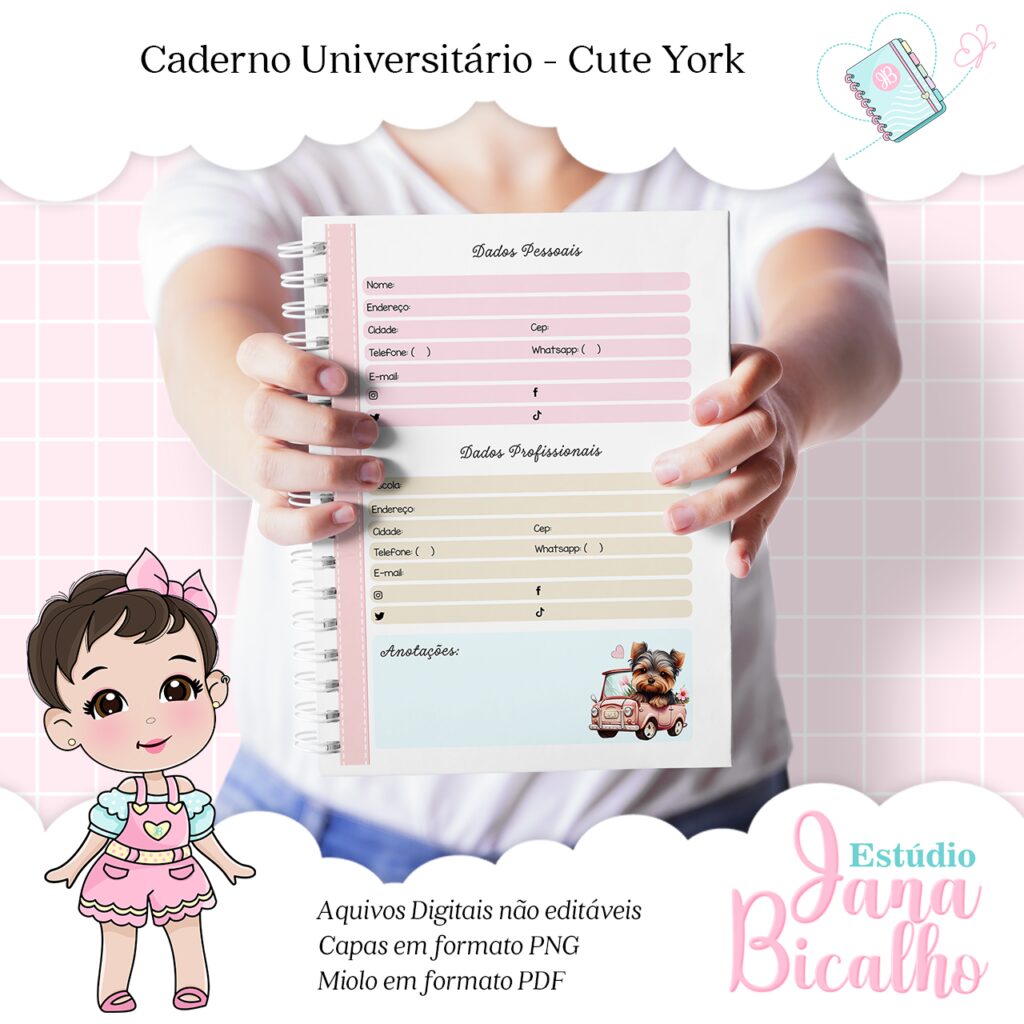 Caderno Universitário – Coleção Cute York (Jana Bicalho) - Imagem 2