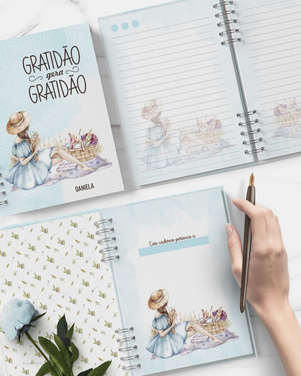 Combo Arquivos 11 Capas + 11 Miolos Decorados Coleção Picnic de Verão (Bicho Papel) - Imagem 2