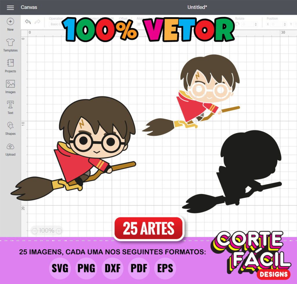 Kit Digital Harry Potter Chibi - Artes em Vetor - Imagem 2