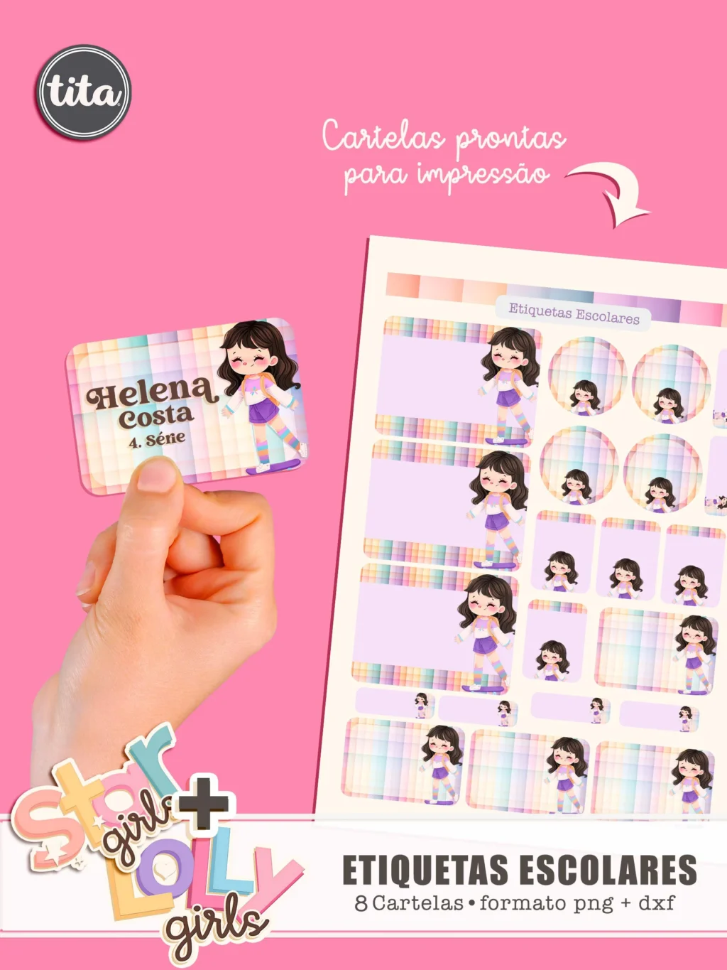 Volta às Aulas 2024 - Etiquetas Escolares (Tita) - Imagem 8