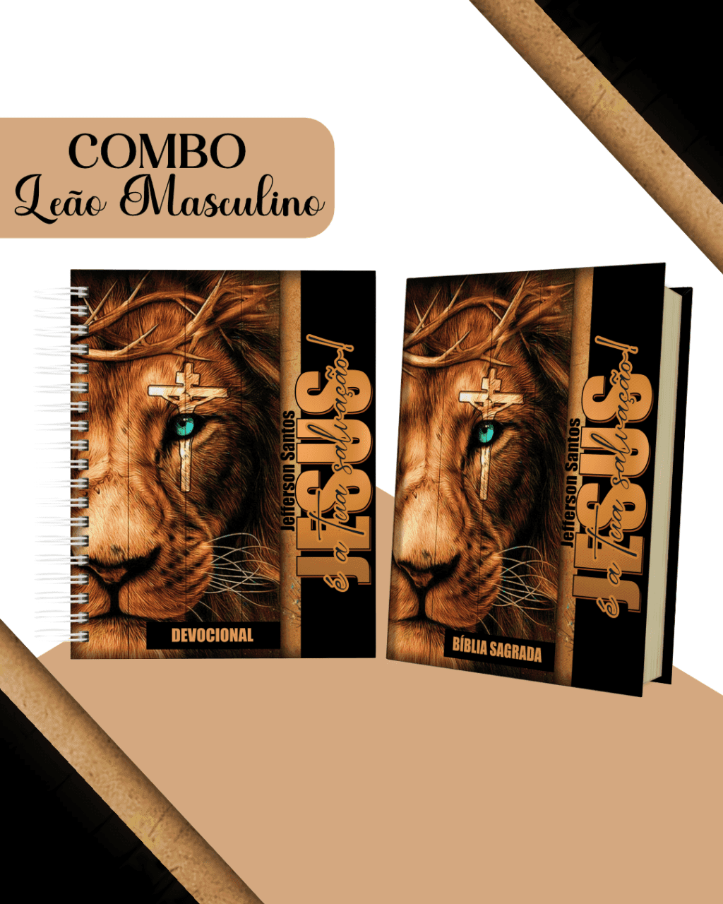 COMBO Leão de Judá Masculino - Devocional | Capa Bíblia (Pamella) - Imagem 5