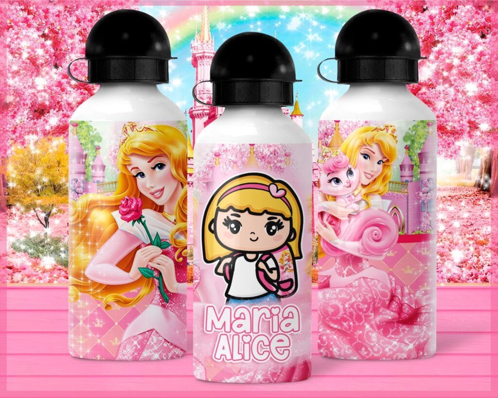 COMBO Garrafinhas Princesas  - Squeeze Térmica | Bolinha - Volta às Aulas - Imagem 6