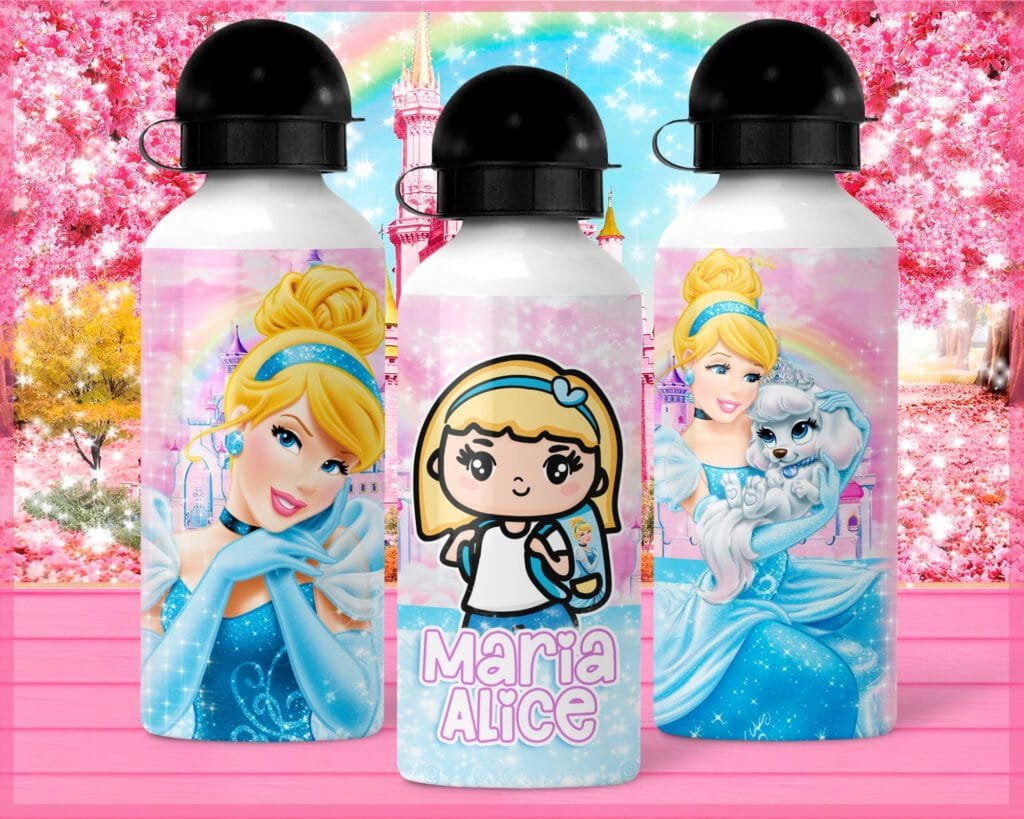 COMBO Garrafinhas Princesas  - Squeeze Térmica | Bolinha - Volta às Aulas - Imagem 4