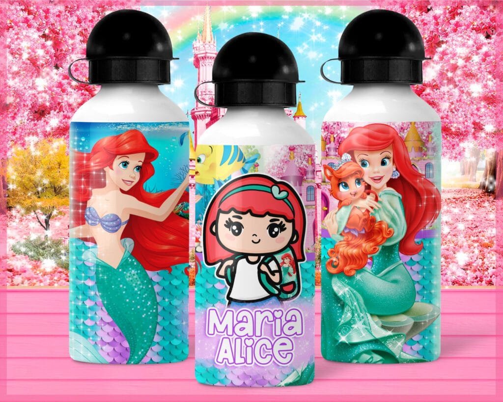 COMBO Garrafinhas Princesas  - Squeeze Térmica | Bolinha - Volta às Aulas - Imagem 3