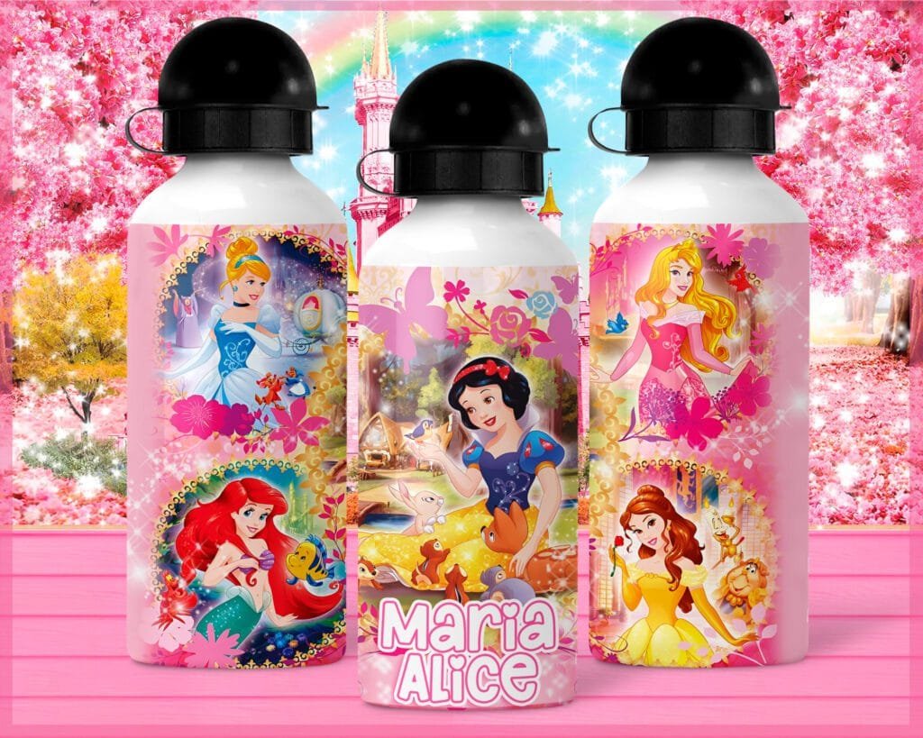 COMBO Garrafinhas Princesas  - Squeeze Térmica | Bolinha - Volta às Aulas - Imagem 2
