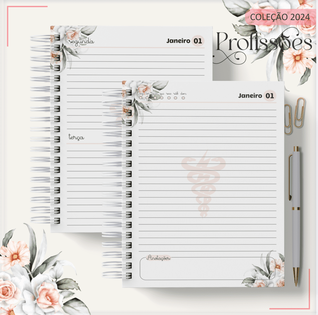 Combo FISIOTERAPEUTA Feminina – Profissões 2024 (Lina) - Imagem 17