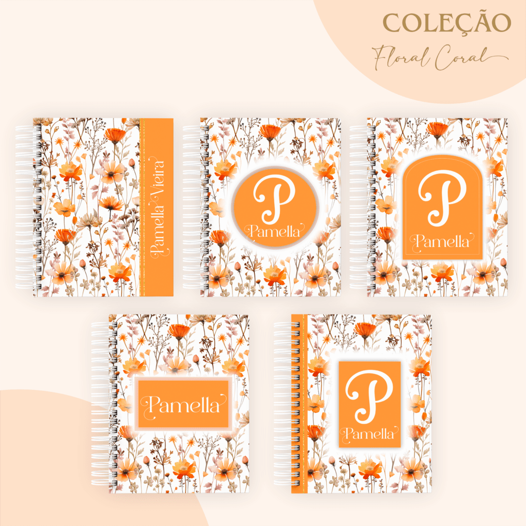 COMBO Floral Coral 2024 – 5 Modelos (Pamella) - Imagem 1