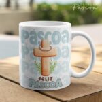Pacote de Artes Caneca Personalizada Páscoa Cristã V24 (Vintage) - Imagem 4
