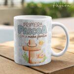 Pacote de Artes Caneca Personalizada Páscoa Cristã V24 (Vintage) - Imagem 8