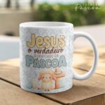 Pacote de Artes Caneca Personalizada Páscoa Cristã V24 (Vintage) - Imagem 12