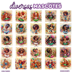 Mascotes Carnaval Meninas (Pandoca) - Imagem 3