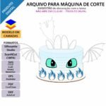 Topo de Bolo - Dragão Fúria da Luz - Arquivo Silhouette Studio