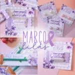 FREEBIE - Combo Março Lilás - Bala com Card, Card Lápis e Tag Brinco (Loopinha)