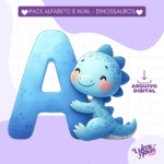 Alfabeto e Números Dinossauro - Kit Digital - Imagem 7