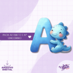 Alfabeto e Números Dinossauro - Kit Digital