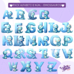 Alfabeto e Números Dinossauro - Kit Digital - Imagem 2