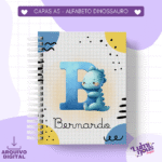 Capas A5 Alfabeto Dinossauro - Imagem 3