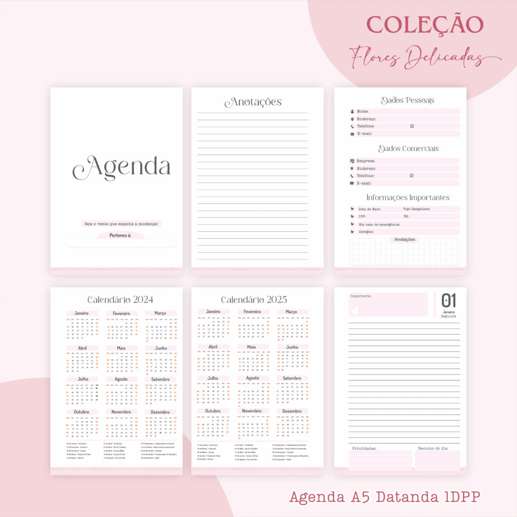 COMBO Flores Delicadas 2024 – 5 Modelos (Pamella) - Imagem 4