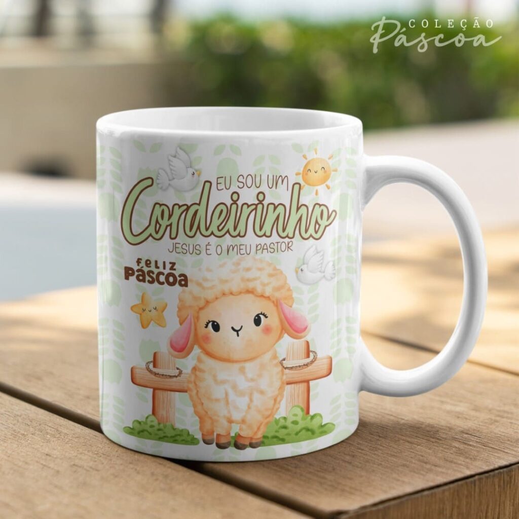 Pacote de Artes Caneca Personalizada Páscoa Cristã V24 (Vintage) - Imagem 18