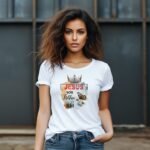 Sou Filha do Rei Floral - Arte Avulsa Camisa | T-Shirt