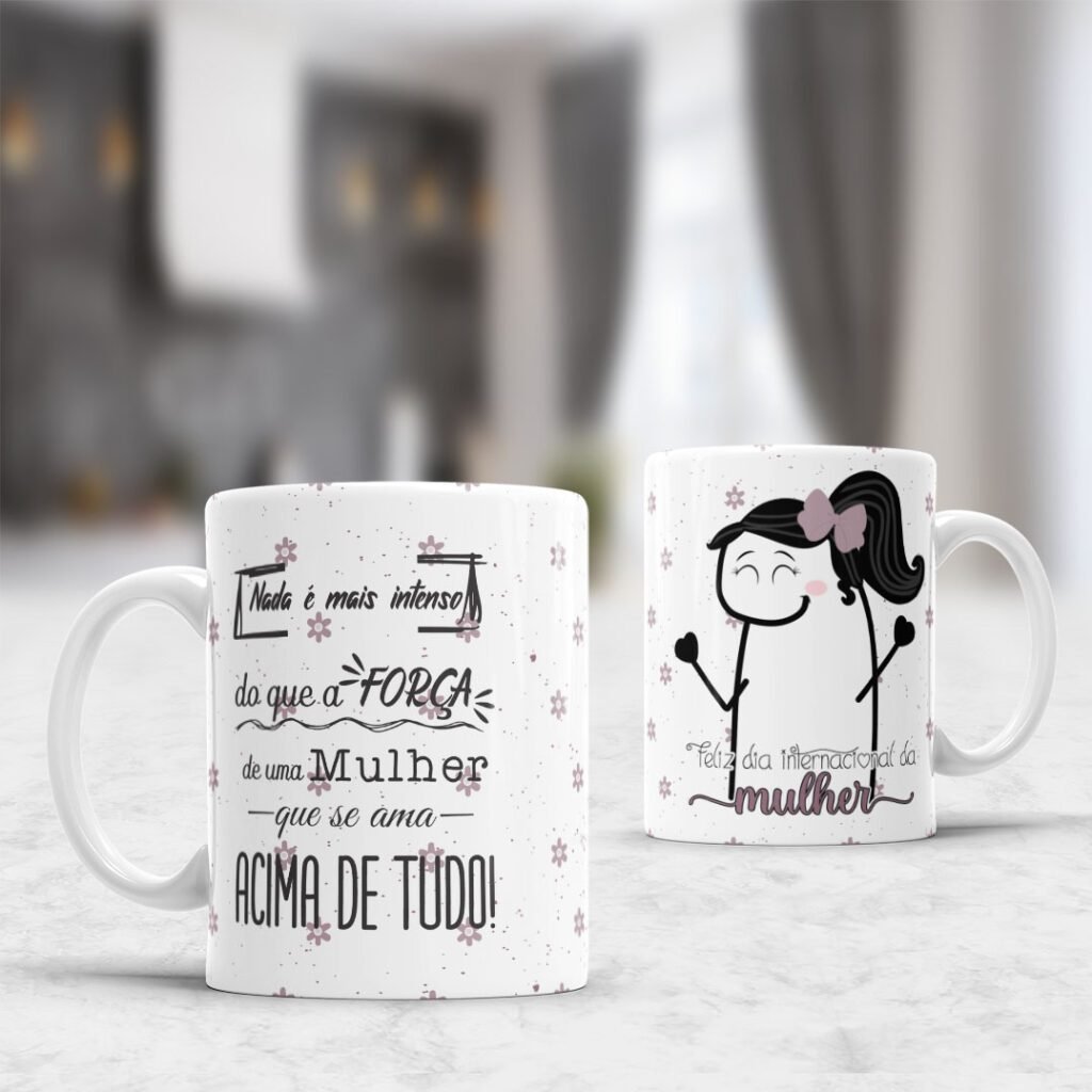 Kit 3 Dia das Mulheres Flork - Estampas para Canecas (Personalize Artes) - Imagem 3