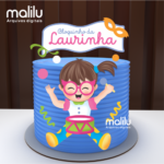 Topo de Bolo - Bloquinho Menina