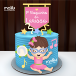 Topo de Bolo - Bloquinho Menina Máscara