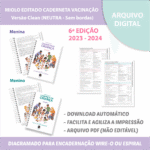 Miolo Caderneta Vacinas – 6ª Edição - Cor Clean