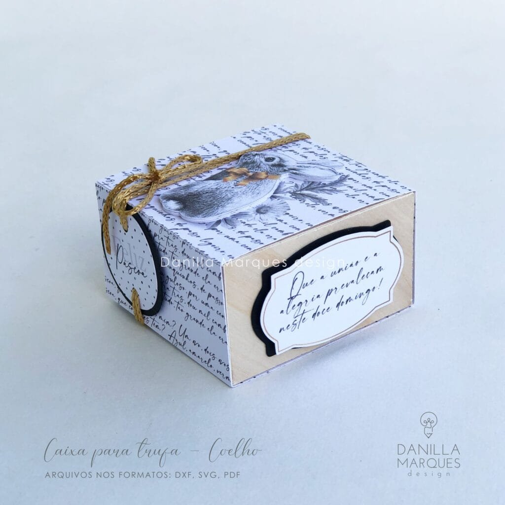 Caixinha para Trufa Coelho - Imagem 1