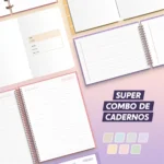 SUPER COMBO Cadernos - Wire-o | Costura (Nilmara)