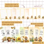 Papéis de Carta e Marcadores de Página - Salmos (Amora Kraft)