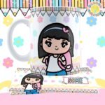 Kit Digital | Artes Canecas | Artes Garrafinha – Volta às Aulas 2024 Menininhas Fofas (Caneca Criativa) - Imagem 3