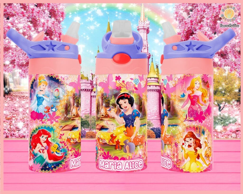 COMBO Garrafinhas Princesas  - Squeeze Térmica | Bolinha - Volta às Aulas - Imagem 16