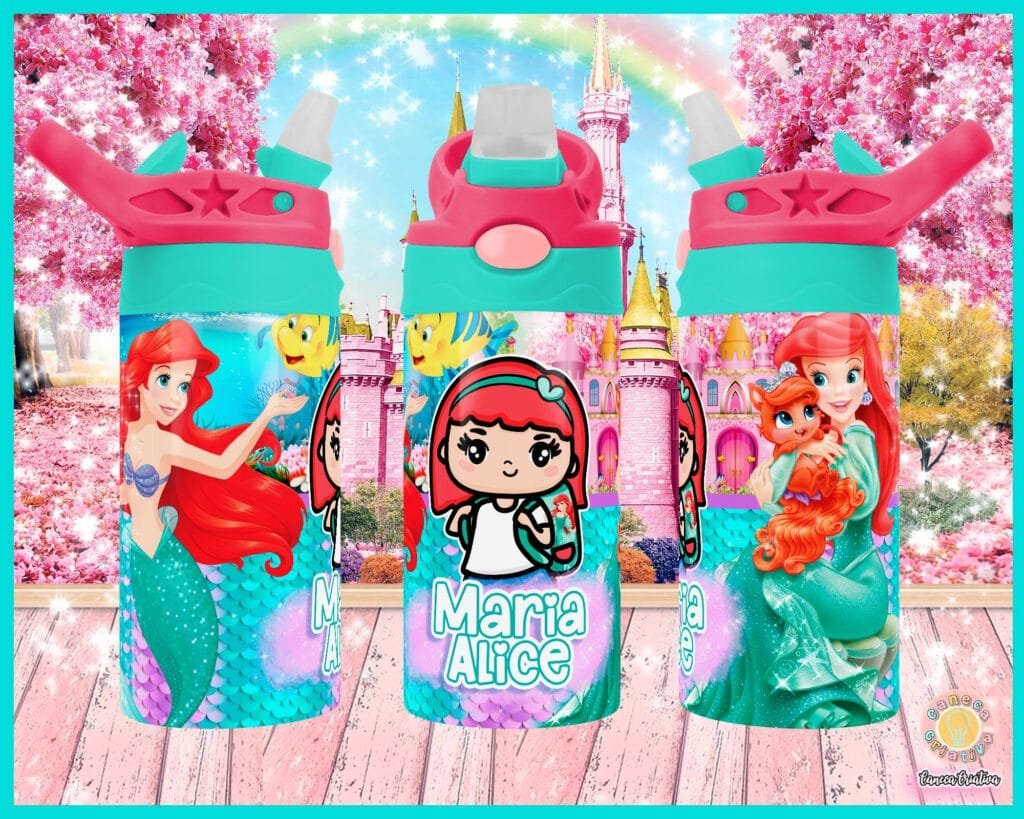 COMBO Garrafinhas Princesas  - Squeeze Térmica | Bolinha - Volta às Aulas - Imagem 19