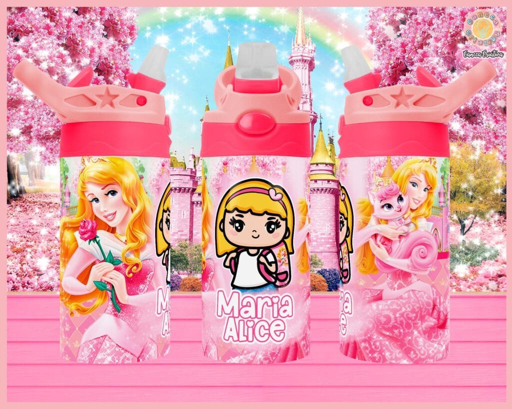 COMBO Garrafinhas Princesas  - Squeeze Térmica | Bolinha - Volta às Aulas - Imagem 18