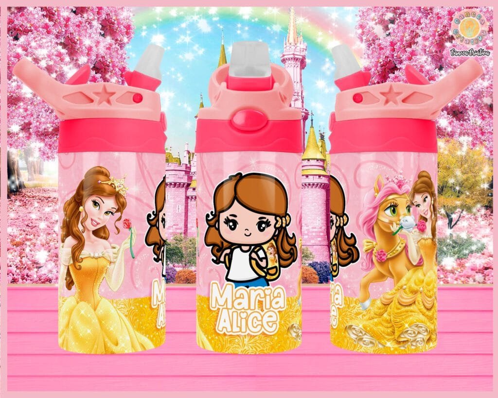 COMBO Garrafinhas Princesas  - Squeeze Térmica | Bolinha - Volta às Aulas - Imagem 15