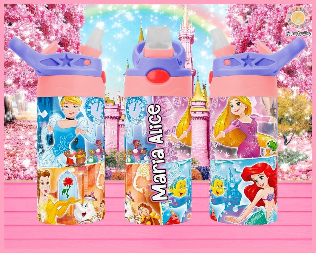 COMBO Garrafinhas Princesas  - Squeeze Térmica | Bolinha - Volta às Aulas - Imagem 11