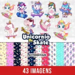 Kit Digital - Unicórnio de Skate