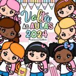 Kit Digital | Artes Canecas | Artes Garrafinha – Volta às Aulas 2024 Menininhas Fofas (Caneca Criativa)