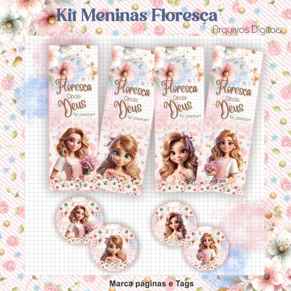 Kit Meninas Floresça - Cadernos | Bloquinhos | Mimos - Imagem 3