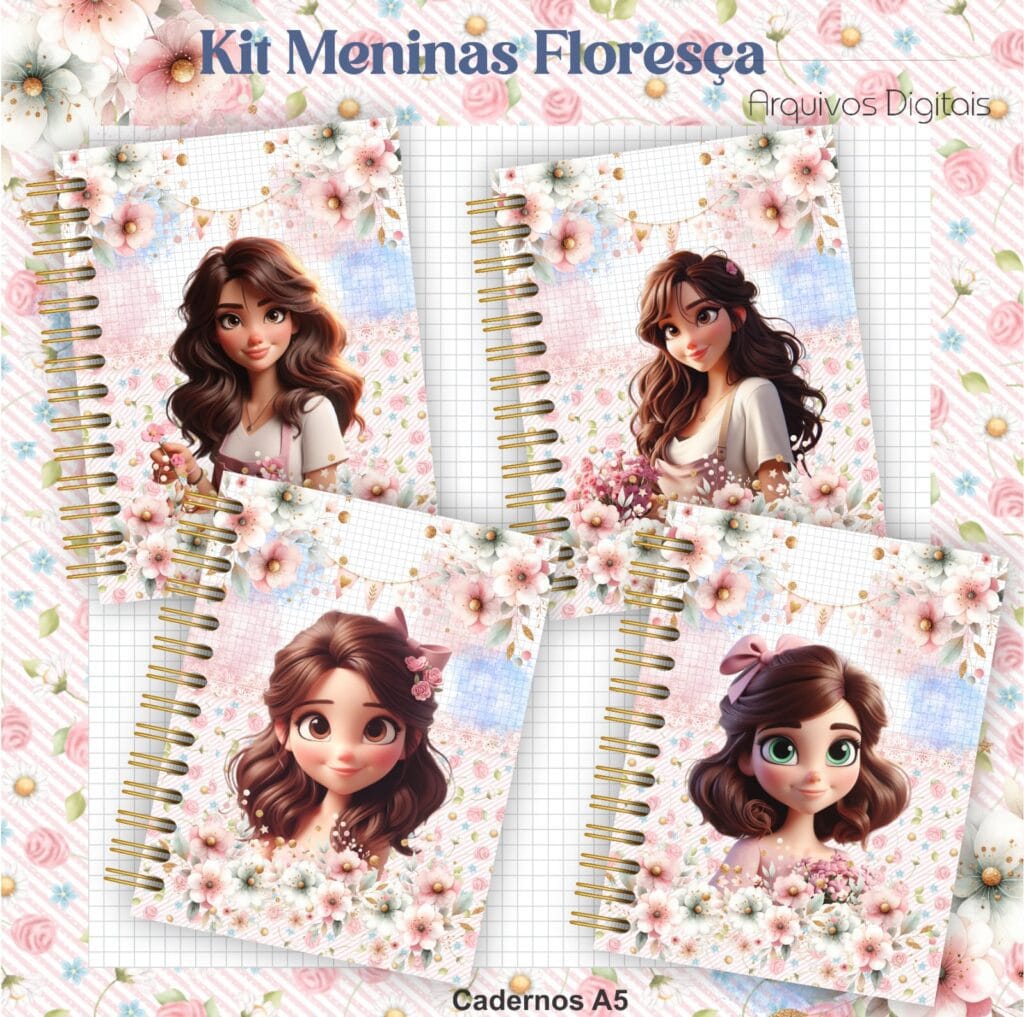 Kit Meninas Floresça - Cadernos | Bloquinhos | Mimos - Imagem 4