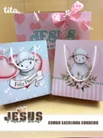 Jesus Páscoa Real - Combo Sacolinhas Cordeirinhos (Tita)